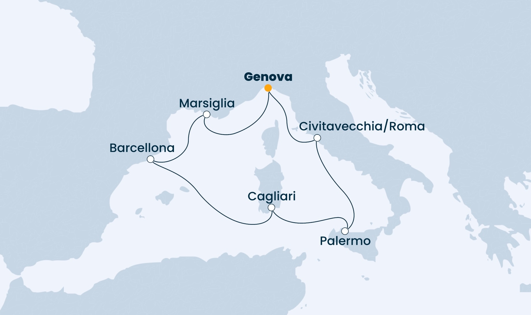 costa mediterraneo firenze itinerario