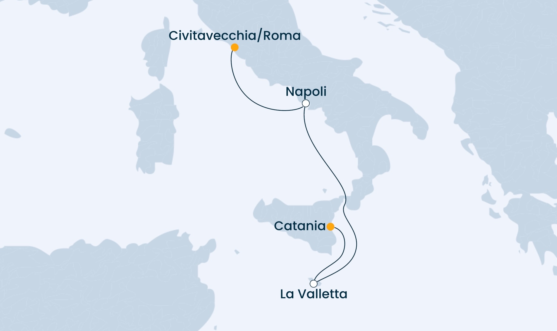 costa mini crociera catania 5 giorni itinerario